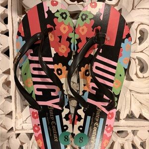 Juicy Couture Multicolor Floral Flip Flops